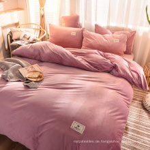 Dicke und warme feste Farbe im Winterbettbettblatt mit Bettwäsche -Bettwäsche -Set für Krippen